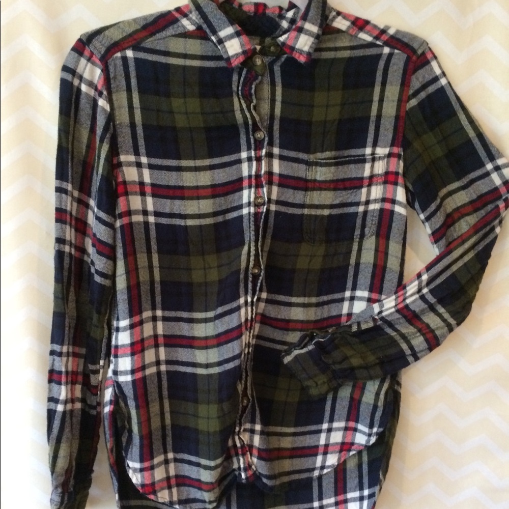 Green plaid flannel